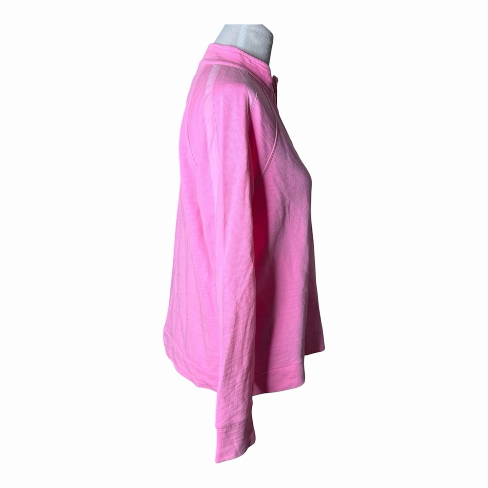 Lilly Pulitzer Ashlee Half-Zip Pullover in Parigi Pink 100% Cotton Size Medium - Picture 4 of 7